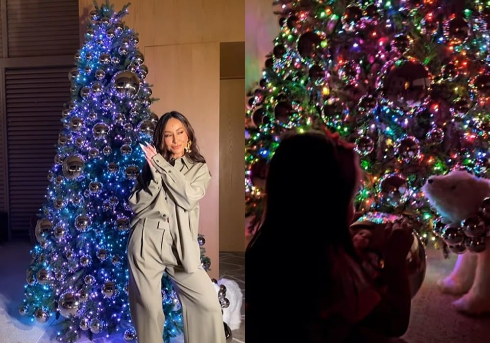 Duda Nagle mostra Zoe com sua árvore de Natal bem diferente