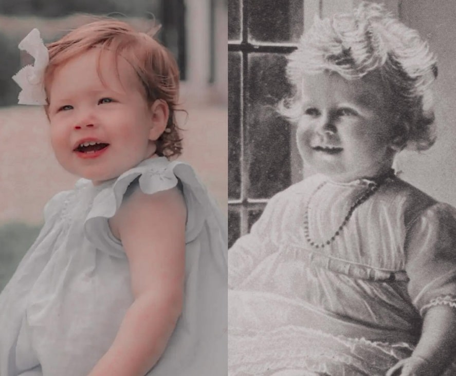 A filha da duquesa Meghan Markle e a Rainha Elizabeth II