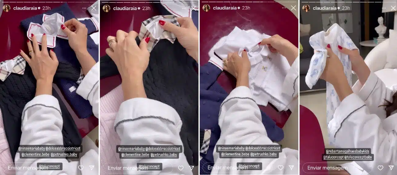 Os detalhes das roupas que Claudia Raia ganhou para seu bebê 