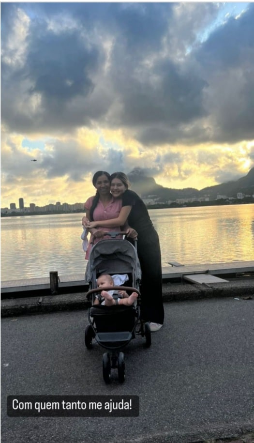 Filha de Leandro mostra a babá de seu bebê se declara