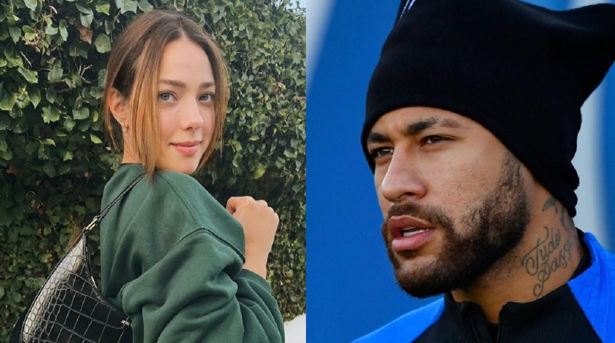 Carol Dantas mostra foto do seu filho com Neymar torcendo na arquibancada em estádio no Catar