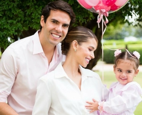 Kaká e a esposa celebram a espera de sua segunda filha com lindo chá de bebê