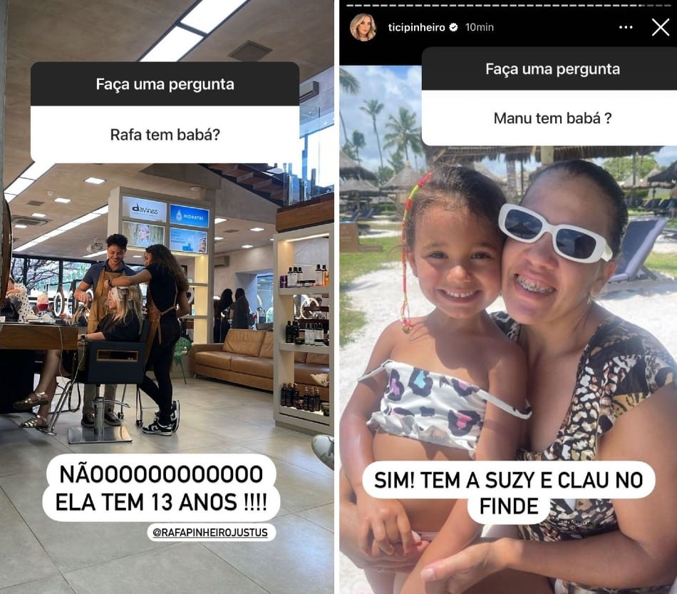 A apresentadora Ticiane Pinheiro falou sobre as babás das filhas