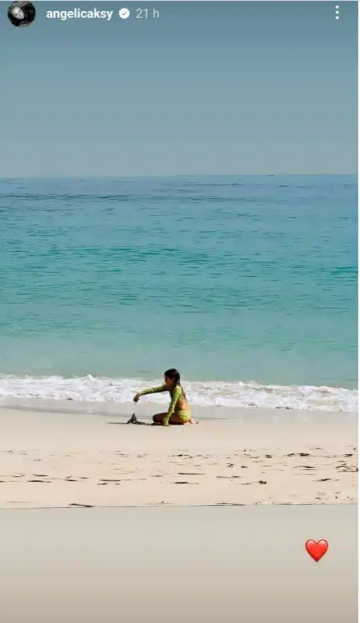 Eva, filha de Luciano Huck e Angélica posa em praia na Arábia e encanta 