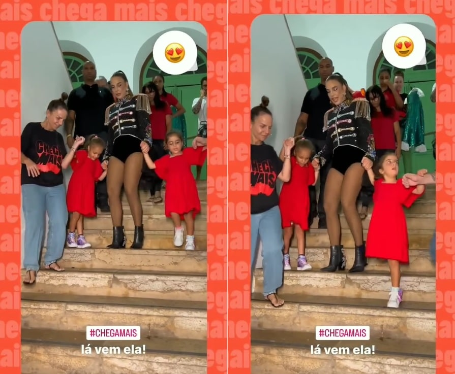 Daniel Cady mostra suas filhas gêmeas com Ivete Sangalo vestidas iguais e surpreende 
