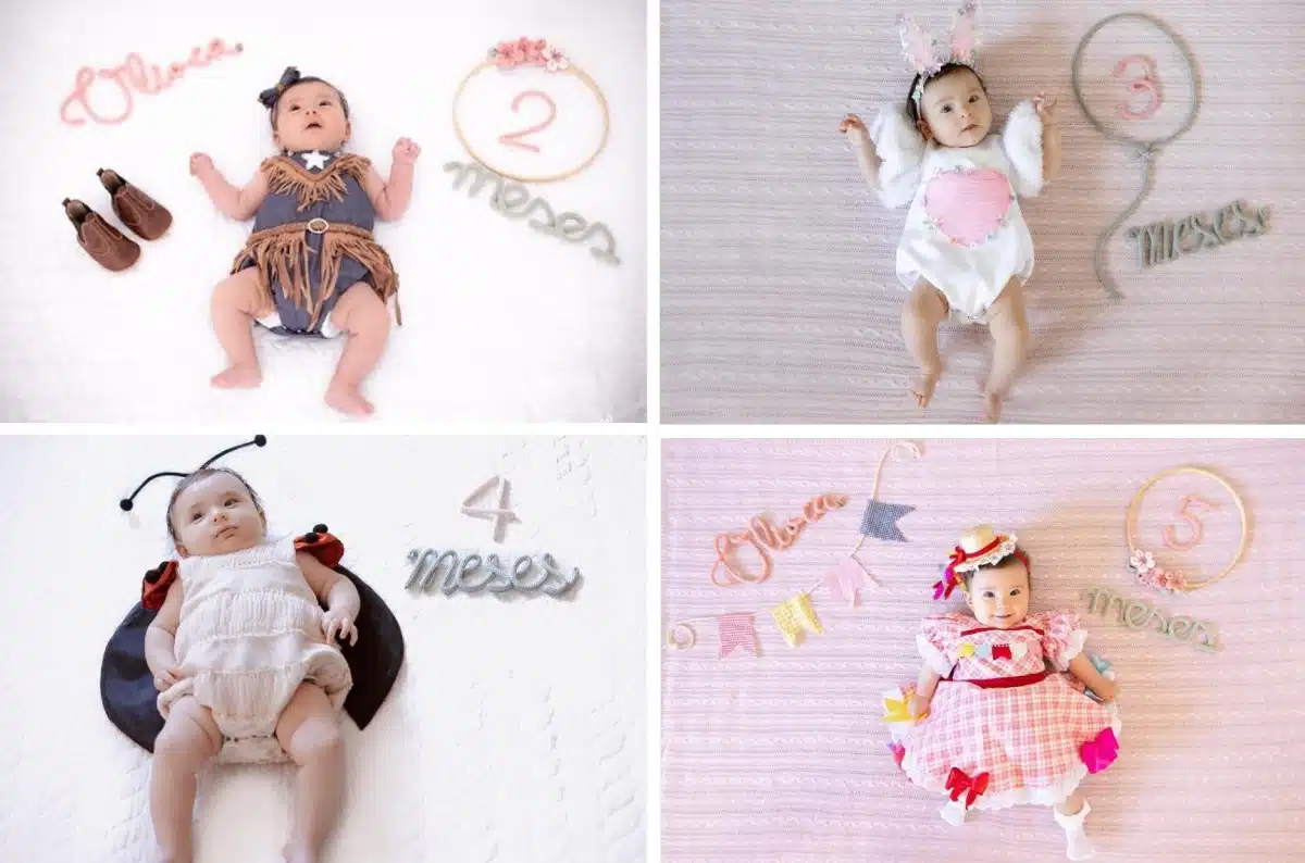 As fotos de 2 a 5 meses da fofa Olivia, bebê da dançarina Aline de Pádua e do cantor Daniel