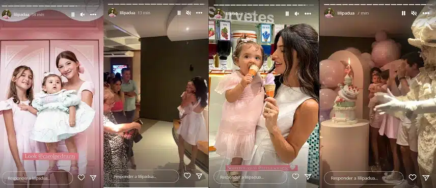 Daniel e Aline de Pádua comemoram 1 ano de sua bebê e encanta