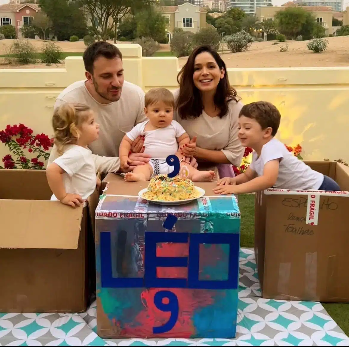 Sabrina Petraglia comemora os 9 meses de seu bebê na nova casa em Dubai
