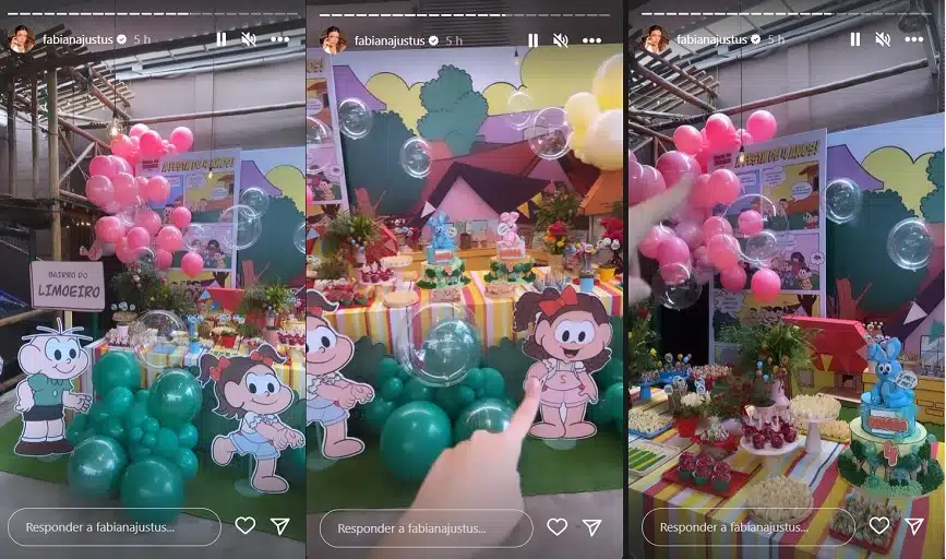 Filha de Roberto Justus mostra decoração da festa de suas gêmeas e impressiona 