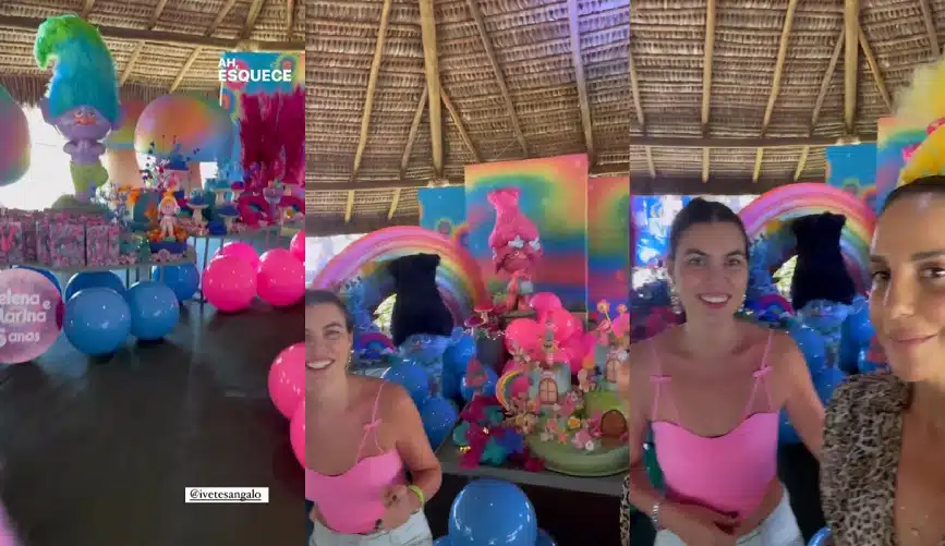Ivete Sangalo mostra detalhes da festa de aniversário de 5 anos de suas gêmeas 