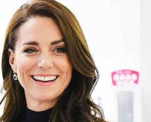 Kate Middleton posou com os filhos na cozinha do castelo