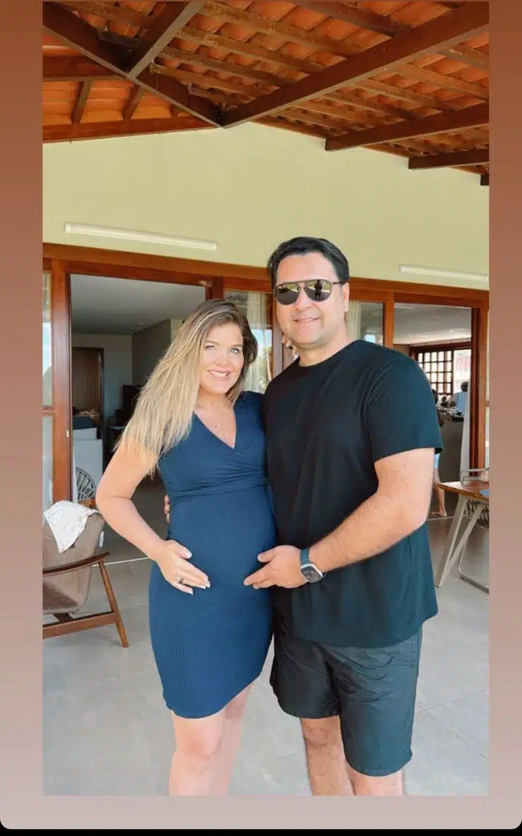 Viúva de Leandro grávida de seu quinto filho