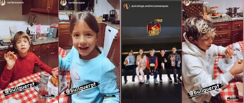 Dom, Bem e Liz, filhos de Pedro Scooby e Luana Piovanni na surgem na casa da atriz em Portugal 