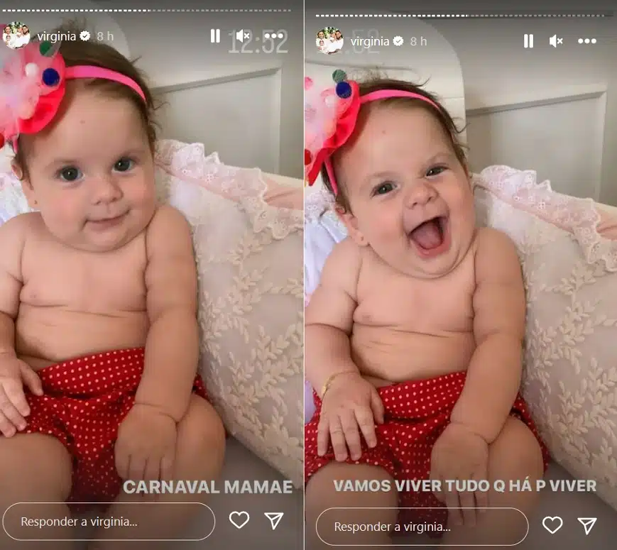 Bebê de Virgínia Fonseca e Zé Felipe surge usando fantasia e surpreende 
