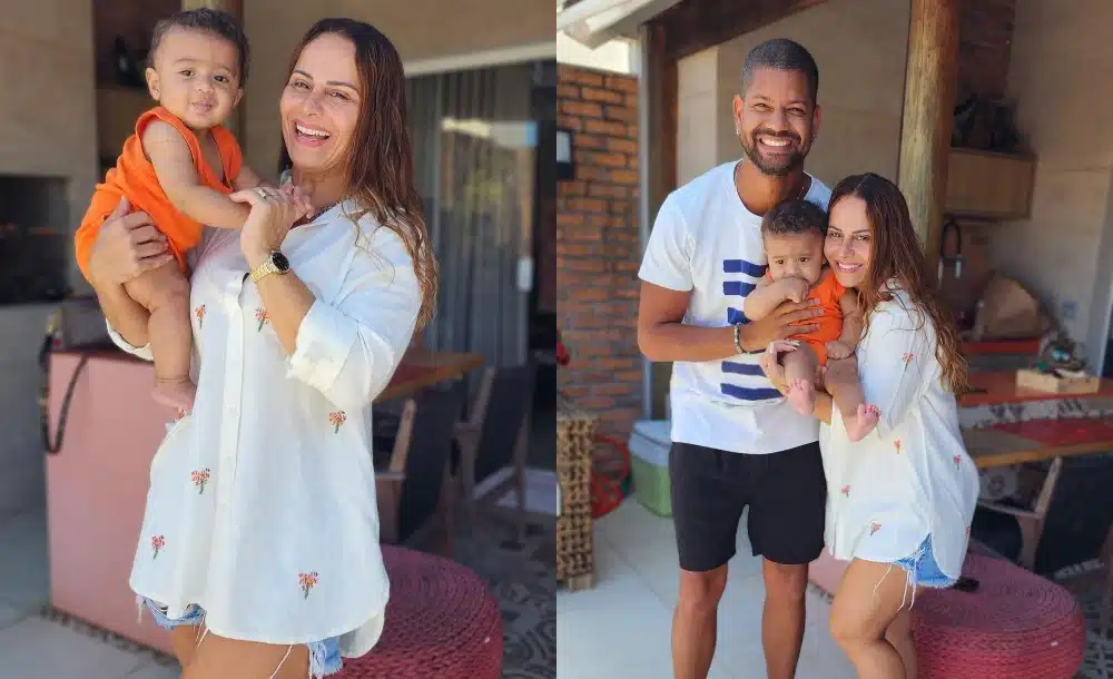 Viviane Araújo mostra seu bebê e seu marido em seu aniversário