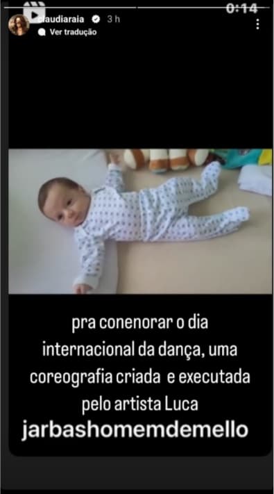 Bebê de Claudia Raia surge dançando e impressiona 