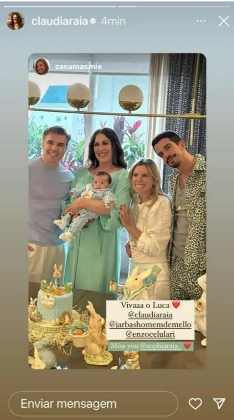 Enzo Celulari exibe festa do primeiro mês do filho de Claudia Raia na mansão e impressiona 
