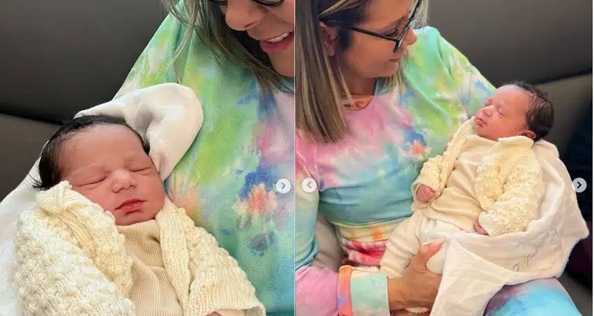 Carla Perez posa com seu sobrinho recém-nascido e surpreende 