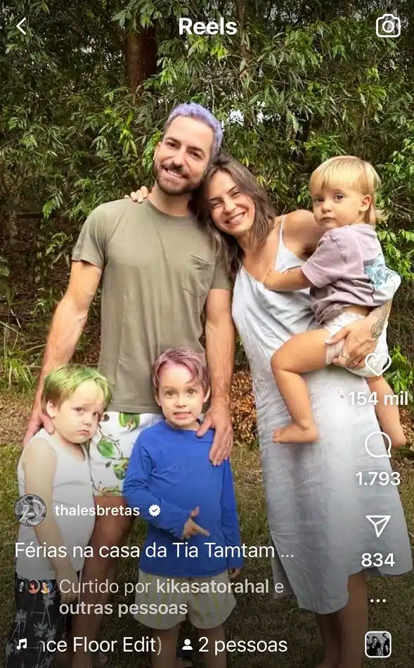 Os filhos de Paulo Gustavo e Thales Bretas com os cabelos coloridos, na viagem pela Austrália 
