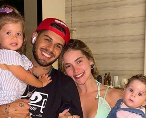 Virgínia Fonseca posa com Zé Felipe e suas bebês em festa para a caçula nos EUA