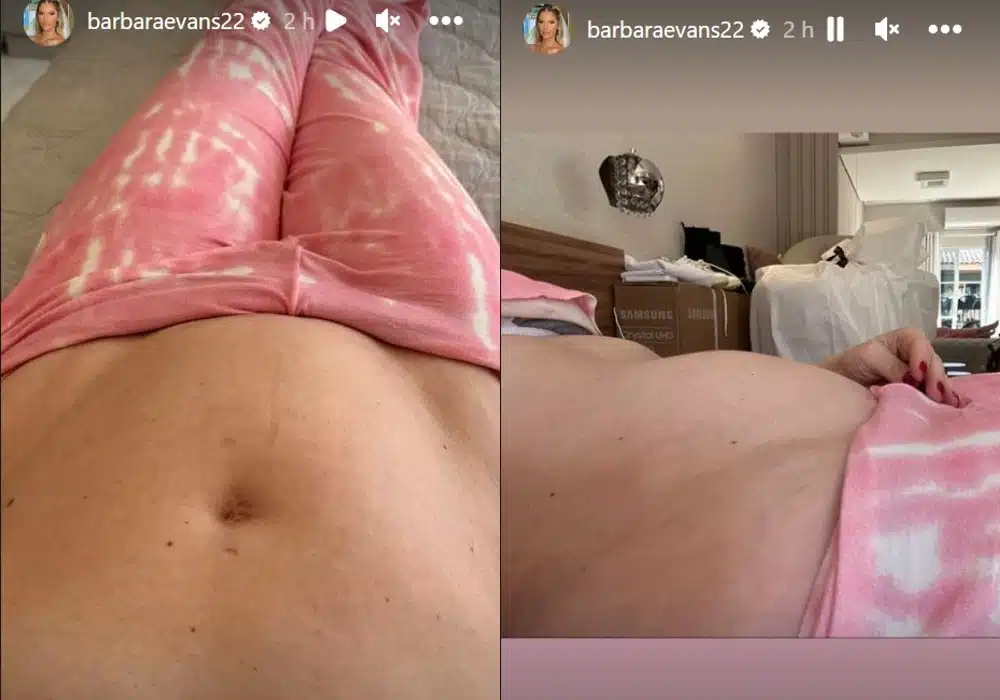Bárbara Evans esperando seus filhos gêmeos