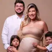 Cristiano, dupla de Zé Neto, e Paula Vaccari anunciam o nascimento do 3º filho juntos