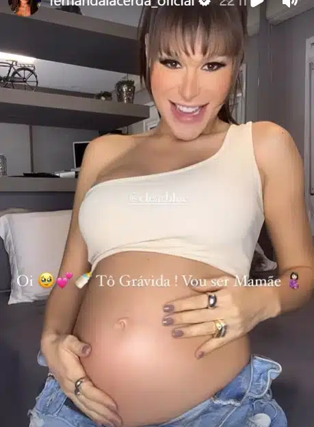 Fernanda Lacerda está grávida de seis meses