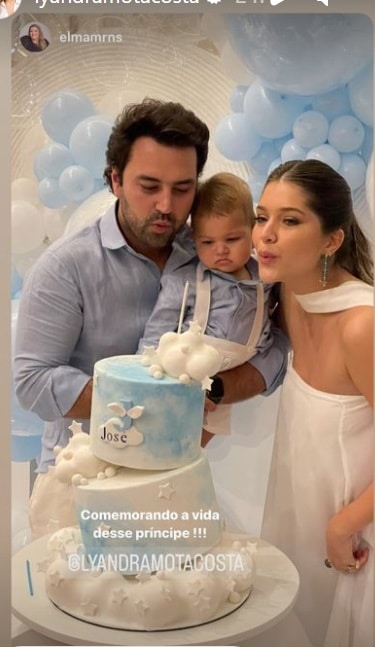 Filha de Leandro comemorou um ano de seu filho