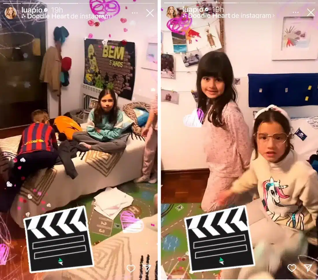 Luana Piovani mostrou seus filhos com Scooby brincando com os amigos em casa 