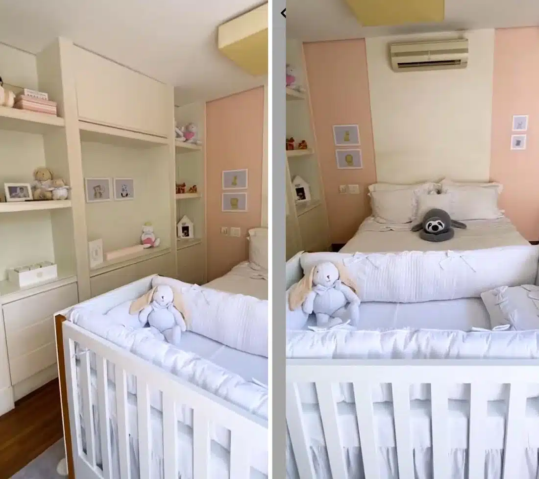 O ator Paulinho Vilhena mostrou os detalhes do quarto de sua bebê