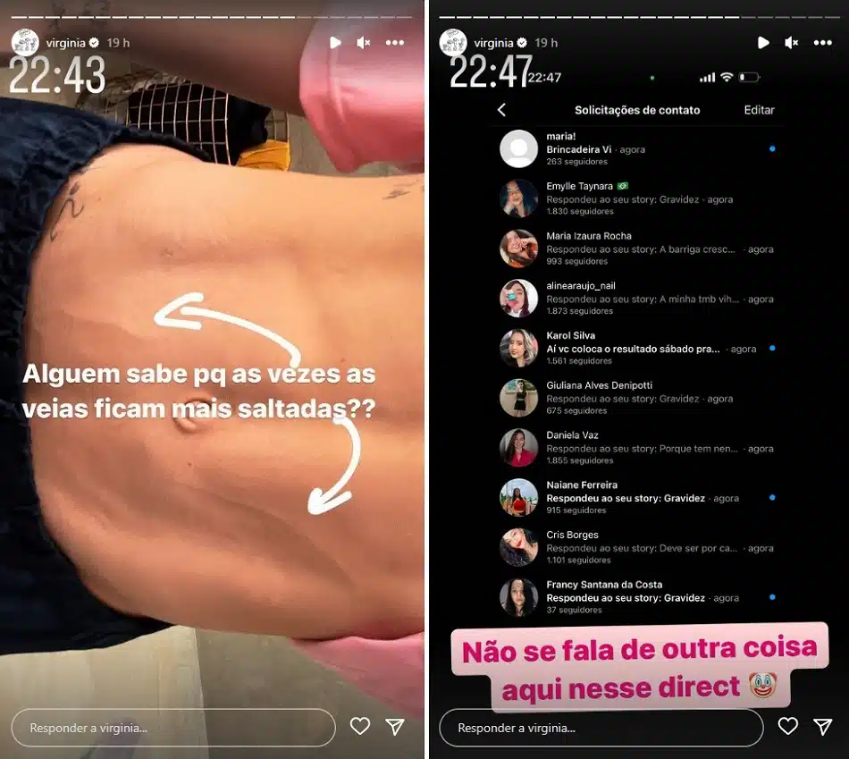 Virgínia Fonseca mostrou a barriga de fora e muita gente perguntou se ela está grávida