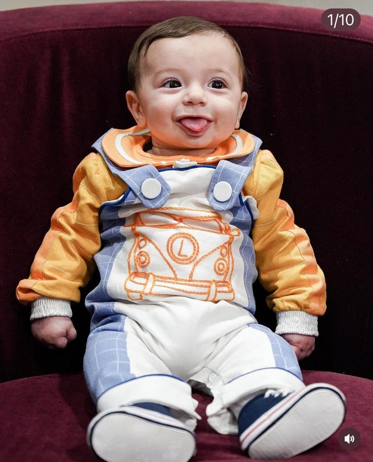 Luca, bebê de Claudia Raia e Jarbas Homem de Mello, completou 5 meses de idade 