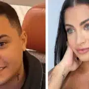 Ex-namorada de Felipe Araújo mostra despedida do filho no aeroporto