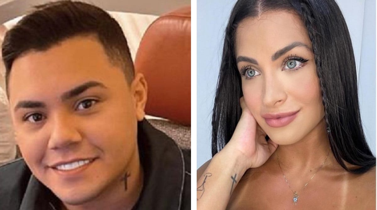 Ex-namorada de Felipe Araújo mostra despedida do filho no aeroporto