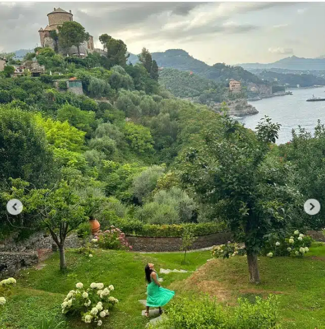 Filha de Grazi Massafera e Cauã Reymond surge comtemplando paisagem na Itália