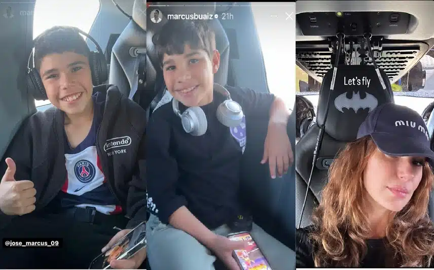 Filhos de Wanessa Camargo fazem passeio de helicóptero com o pai e Isis Valverde e encantam