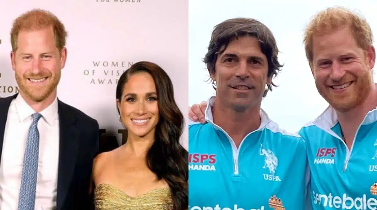 Meghan Markle e o príncipe Harry surpreenderam ao posarem com os filhos