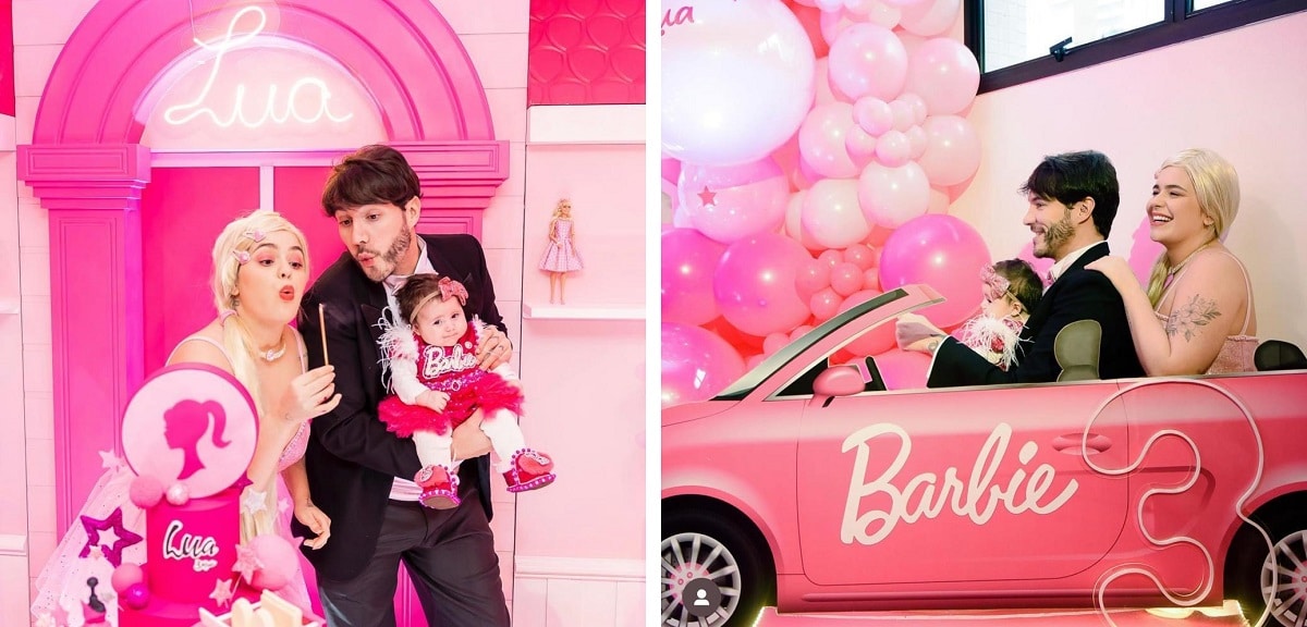 O lindo mesversário com tema da Barbie da Lua, filha de Viih Tube e Eliezer 