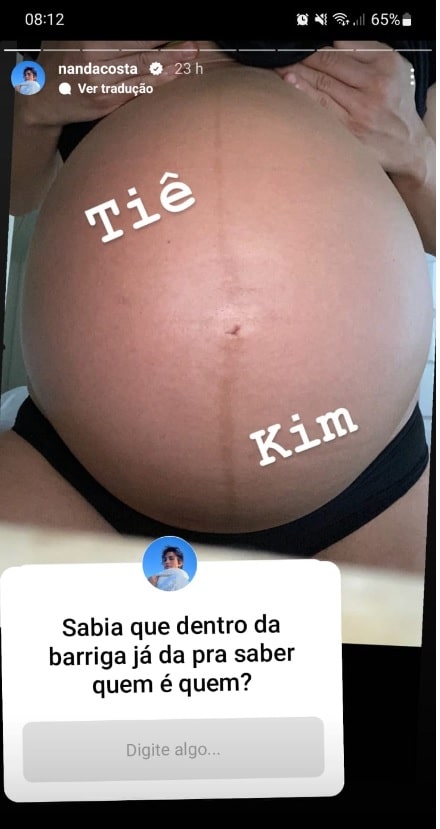 Nanda Costa exibe seu barrigão de grávida e impressiona 