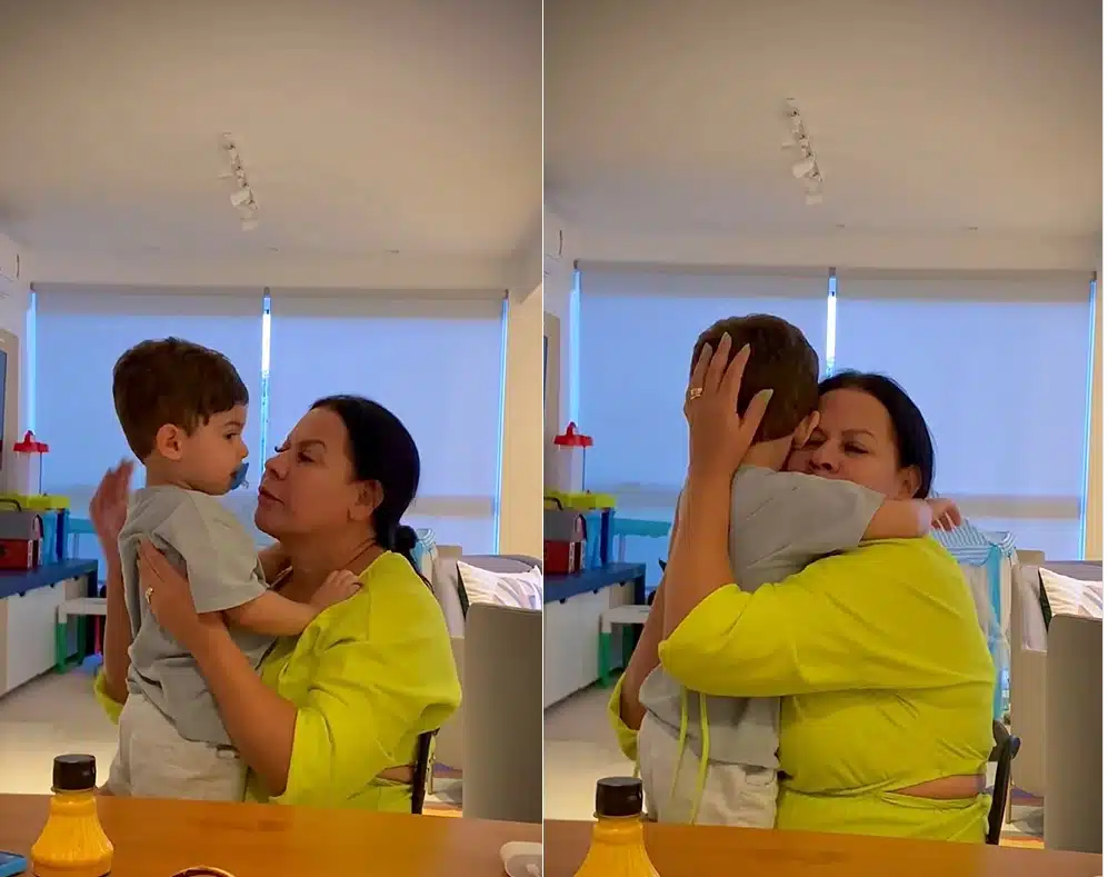 Filho de Marília Mendonça posa abraçando a avó e emociona 