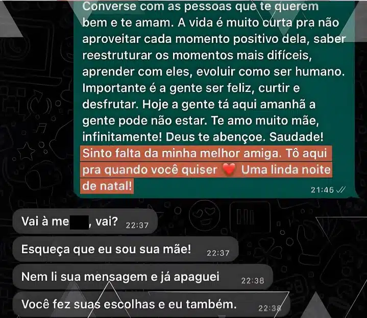 Conversa de Larissa Manoela com a sua mãe