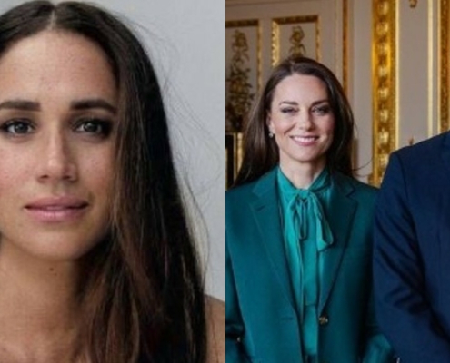 Meghan Markle e Harry fizeram rara aparição em família e Kate Middleton deu um indireta
