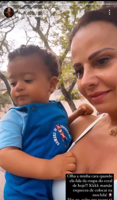 Viviane Araújo revela susto que passou ao levar seu bebê para escolinha e surpreende 