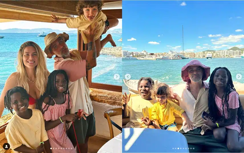 Bruno Gagliasso exibe passeio de barco com seus filhos na Europa e impressiona