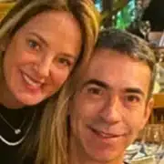 César Tralli surgiu com a filha com Ticiane Pinheiro