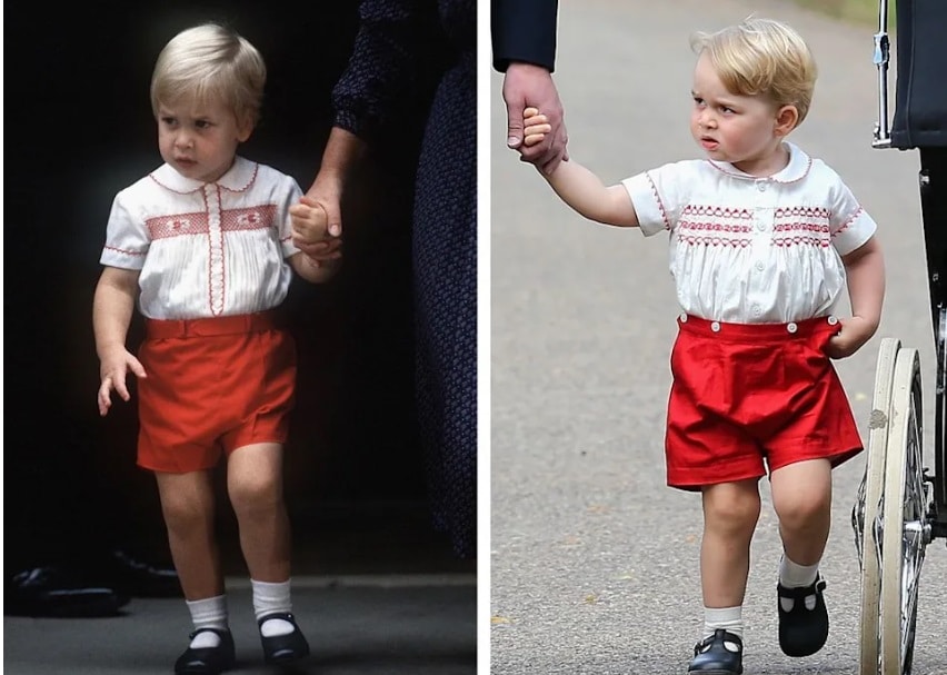Princesa Kate Middleton colocou seu filho com roupa do príncipe William