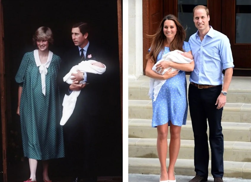 Kate Middleton com roupa parecida com a da princesa Diana