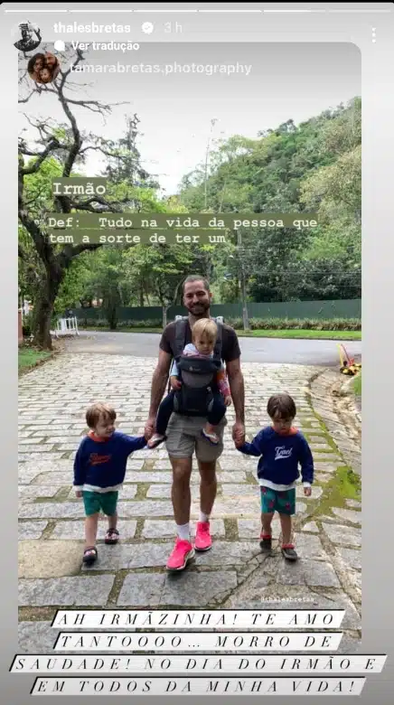 Viúvo de Paulo Gustavo posa com seus filhos e o bebê novo da família e impressiona 