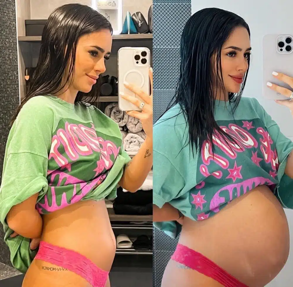 Na última semana, Bruna Biancardi, namorada de Neymar Jr., exibiu a evolução da gravidez