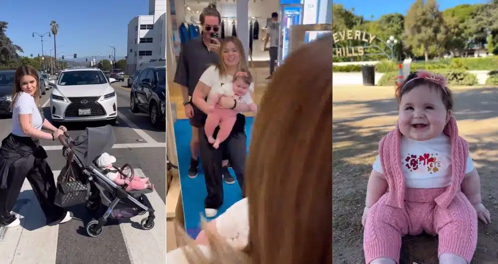 Eliezer e Viih mostram passeio com Lua em Beverly Hills